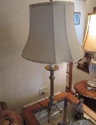 Brass Renaissance Revival Pedestal Lamps