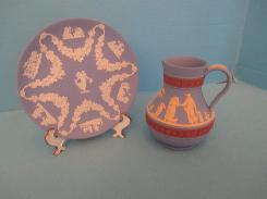 Wedgewood Blue Jasperware Etruscan Pitcher
