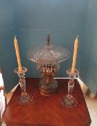 Leaded Fluted Stem Candle Sticks 