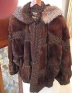 Talida Mahogany Mink & Persian Lamp Fur Jacket 