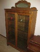  Fancy Oak 2-Door Bookcase