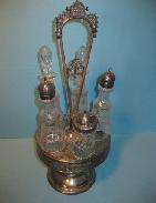 Victorian 5 Bottle Caster Set 