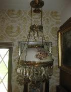  Indian Painted Shade Hanging Light Fixture 