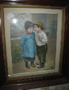 Mischief Brewing Victorian Children's Litho 