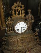 French Figural Embossed Shelf Clock 