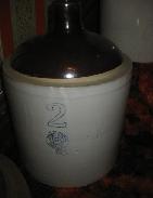Buckeye Pottery 2 Gallon Blue Ribbon Jug 