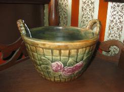 Weller Rose & Basket Pattern Planter 