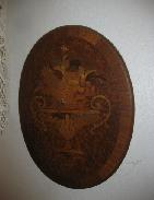 French Wooden Inlaid Flower Basket Panels 