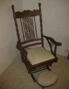 Oak Rabbit Eared Platform Rocker 
