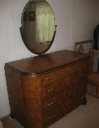 Art Deco Birdseye Maple Dresser 