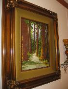 Oil on Canvas Forest Painting 