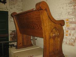 Oak 4 ft. Church Pew 
