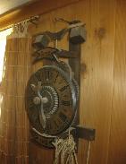 German All Wooden Weight Driven Clock