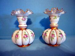 Case Glass Vases &  Cutt Glass Vases