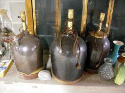 Bennington Glaze Jug Lamps