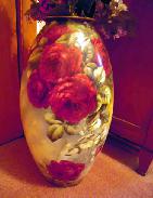 Willets Belleek Floral Floor Vase