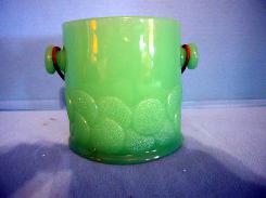 Jadite Dot Embossed Ice Bucket