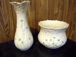  Belleek Daisy Vases