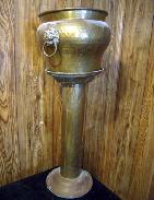 Brass on Copper Two Piece Jardiniere 