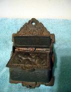 Victorian Cast Wall Match Safe
