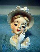 Lefton Jeweled Head Vase