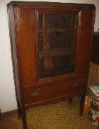Deco Walnut China Closet on Legs