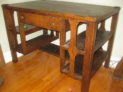 Oak Arts & Crafts Mission Library Desk 