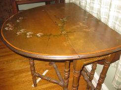 Decorated Gate Leg Table 