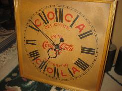  Coca Cola German Wood Clock 
