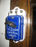 Postal Telegraph Blue Porcelain Wall Box 