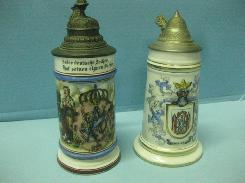 German Lithophane Beer Steins