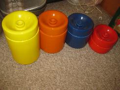 Ceramic Fiesta Colored Canister Set 