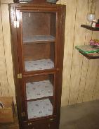 Primitive Glass Door Tall Cabinet
