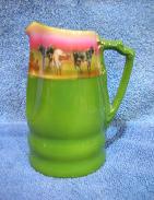 German Lithophane Stein Flower Frog