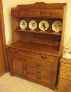 Cherry Wood Early American Hutch