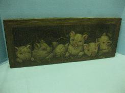 Oil on Canvas Little Piggies