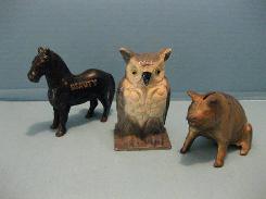 Sitting Pig Cast Iron Bank