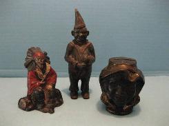 Indian Chief Sitting Cast Iron Bank