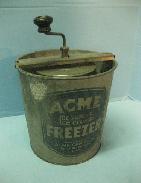 Acme Galvanized Ice Cream Pail Freezer