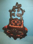 Victorian Walnut Carved Wall Pocket