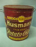 Husman's Potato Chips Bulk Tin
