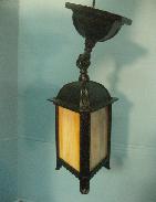 Iron Deco Caramel Glass Porch Light