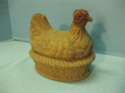 Hen Paper Mache Candy Container