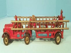 Arcade Cast Iron Fire Ladder Truck 