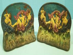 Classical Nude Cast Iron Book Ends 