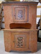 1836 Decorated Corner Cupboard