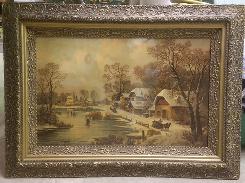 Colonial Winter Lithograph