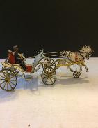 Cast Iron Horse Drawn Carriage w/ Driver