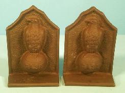 Case Eagle/Globe Cast Iron Bookends