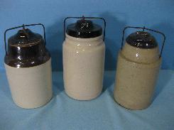 Weir Stoneware Bale Lid Fruit Jars